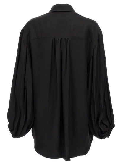 Khaite Schwarze Cupro-Bluse