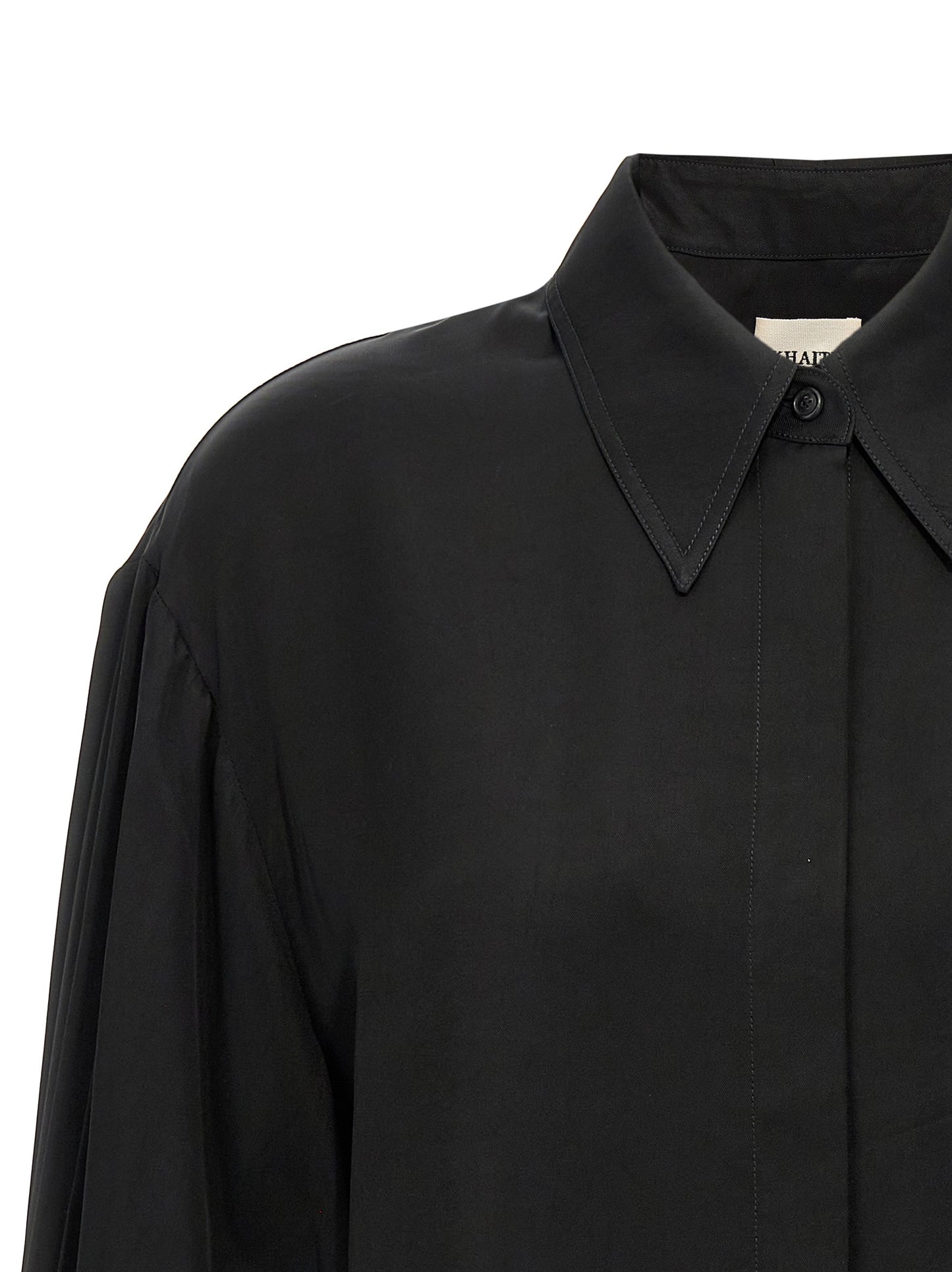Khaite Schwarze Cupro-Bluse