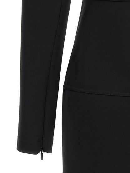 Fendi Schwarzes Midikleid aus Viskose