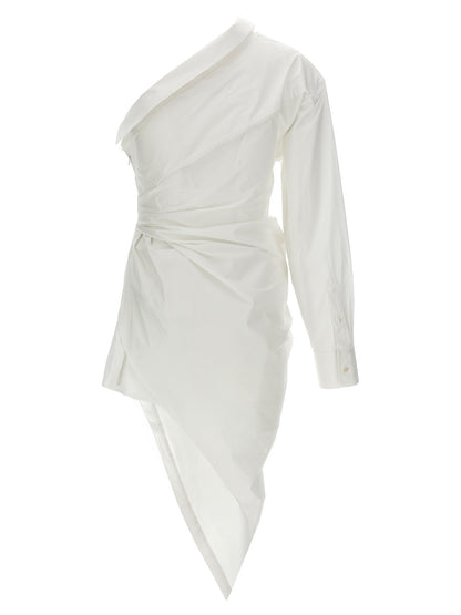 Alexander Wang Weißes Baumwoll-Kurzkleid