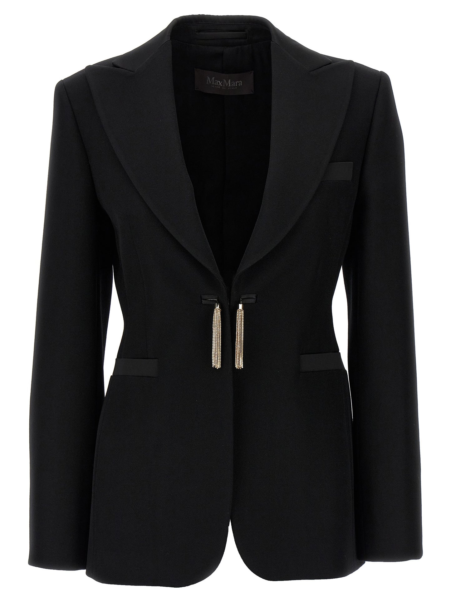 Max Mara Schwarzer Blazer aus reiner Schurwolle