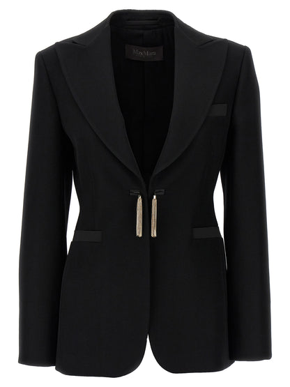 Max Mara Schwarzer Blazer aus reiner Schurwolle