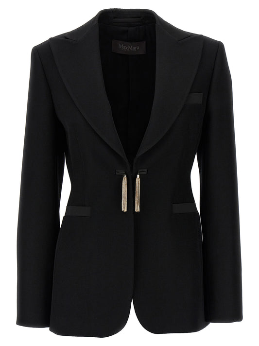 Max Mara Schwarzer Blazer aus reiner Schurwolle