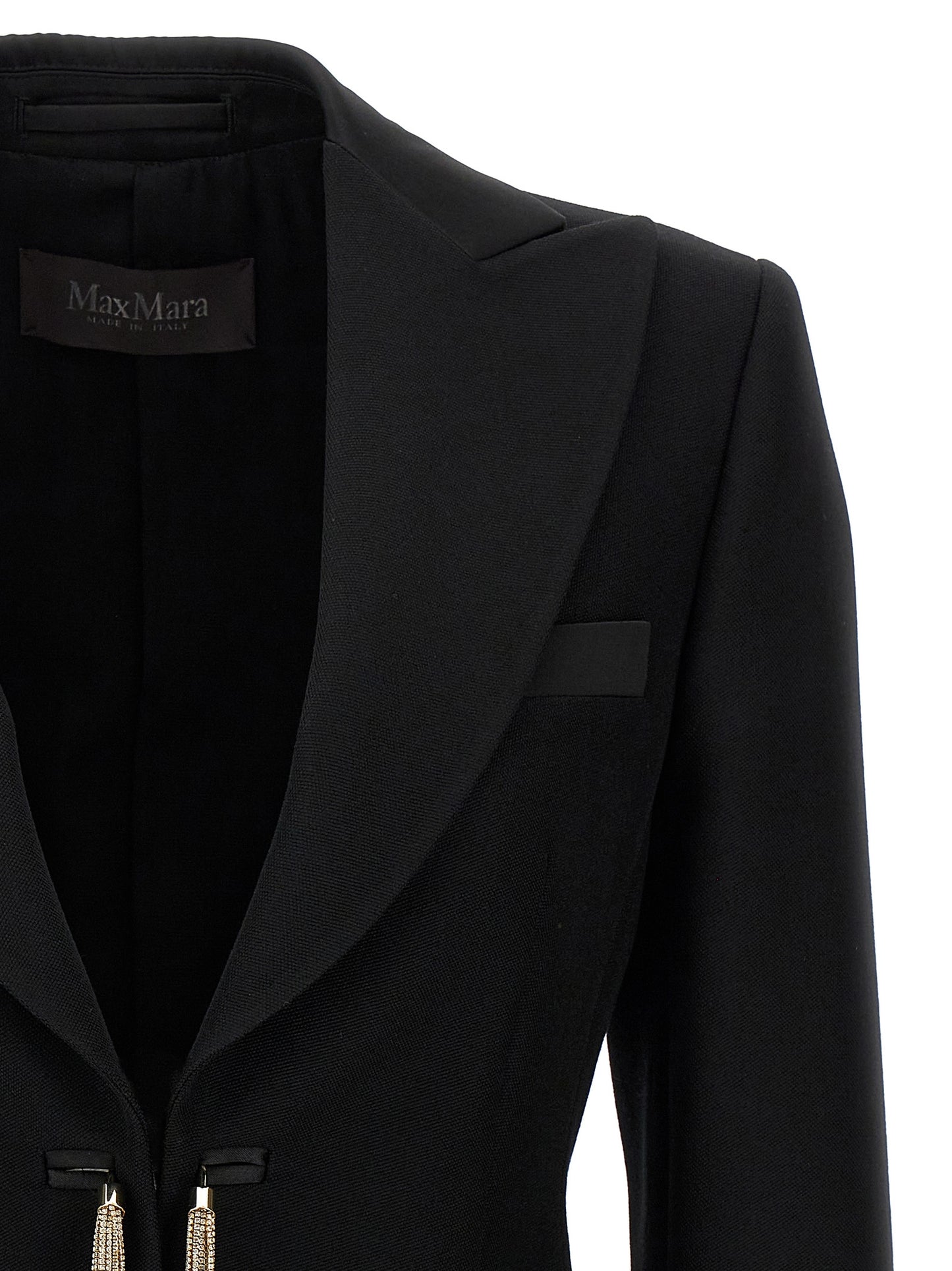 Max Mara Schwarzer Blazer aus reiner Schurwolle