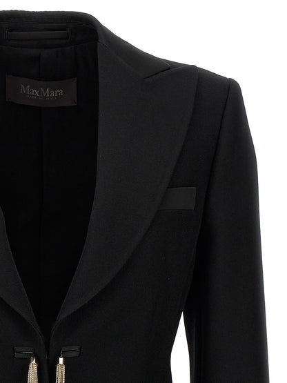 Max Mara Schwarzer Blazer aus reiner Schurwolle