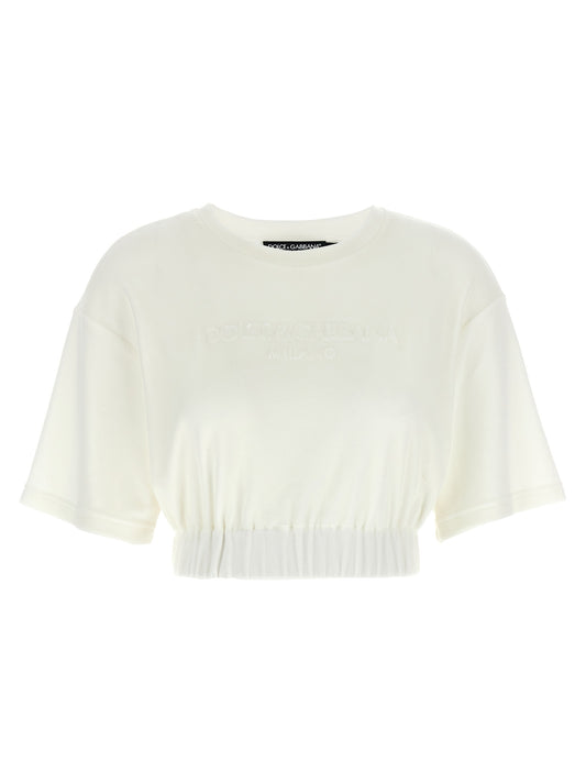 Dolce & Gabbana Weißes Baumwoll-T-Shirt