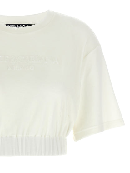 Dolce & Gabbana Weißes Baumwoll-T-Shirt