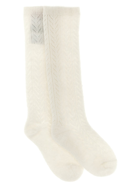 Valentino Garavani Weiße Wollsocken