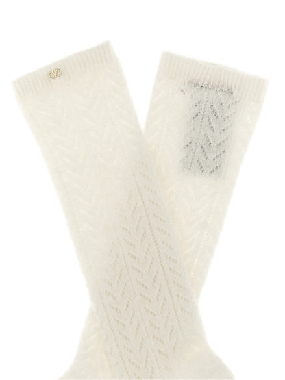 Valentino Garavani Weiße Wollsocken