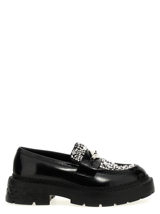 Jimmy Choo Schwarze Loafer aus Kalbsleder zum Hineinschlüpfen