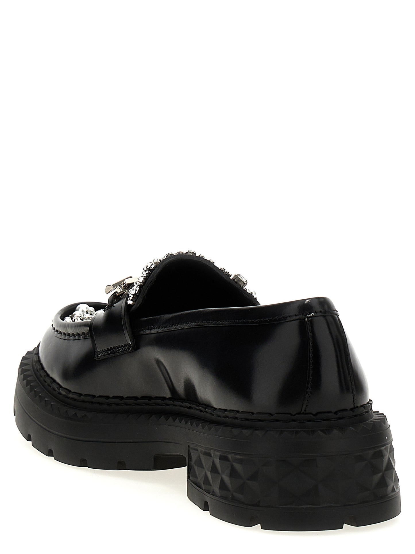 Jimmy Choo Schwarze Loafer aus Kalbsleder zum Hineinschlüpfen