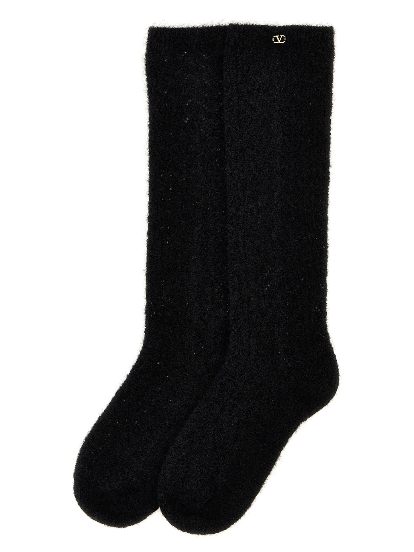 Valentino Garavani Schwarze Wollsocken