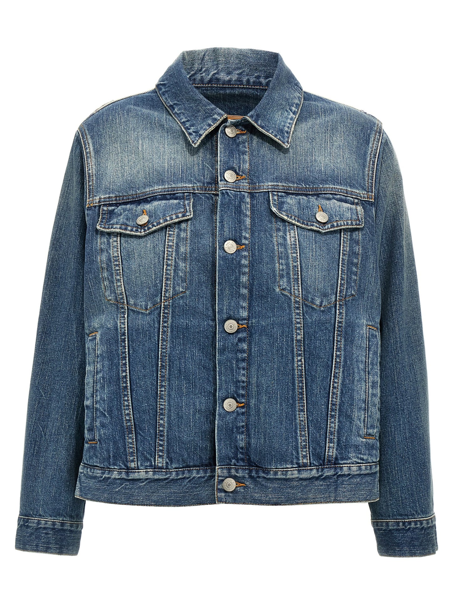 MM6 Maison Margiela Blaue Jeansjacke aus Baumwolle