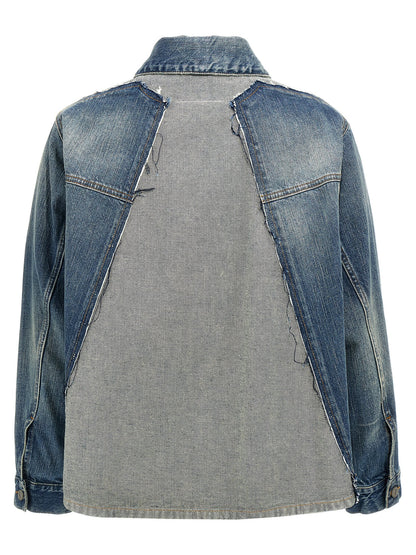 MM6 Maison Margiela Blaue Jeansjacke aus Baumwolle