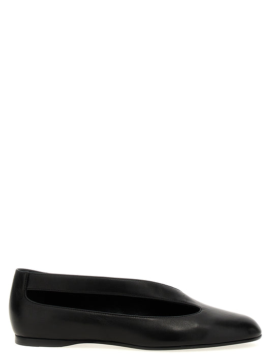 Khaite Diana Schwarze Lammleder-Ballerinas