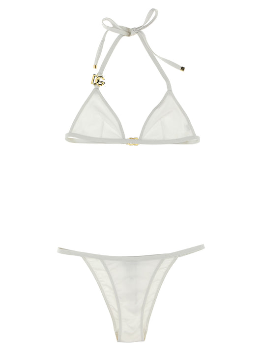 Dolce & Gabbana Weißer Bikini aus Polyamid