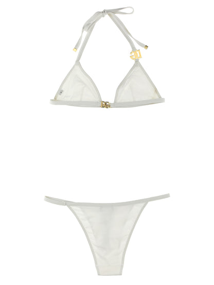 Dolce & Gabbana Weißer Bikini aus Polyamid