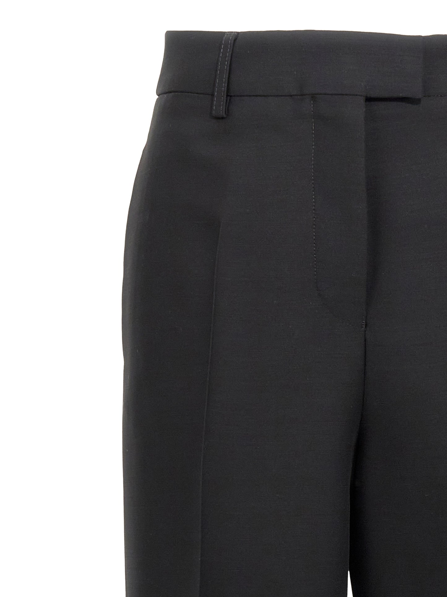 Ferragamo Schwarze Viskose-Anzughose