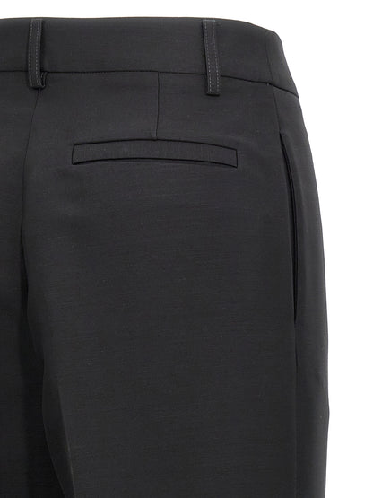Ferragamo Schwarze Viskose-Anzughose