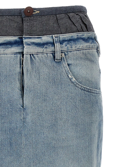 Maison Margiela Mehrfarbiger Minirock aus Baumwolle