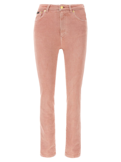 Dolce & Gabbana Mehrfarbige Baumwolljeans mit hoher Taille
