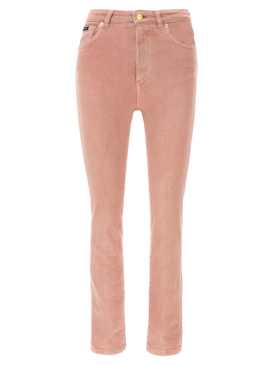 Dolce & Gabbana Mehrfarbige Baumwolljeans mit hoher Taille