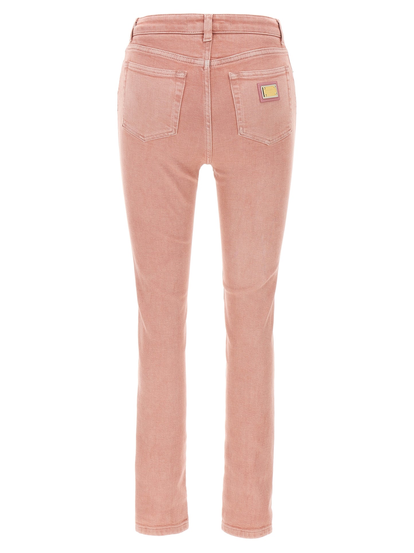 Dolce & Gabbana Mehrfarbige Baumwolljeans mit hoher Taille