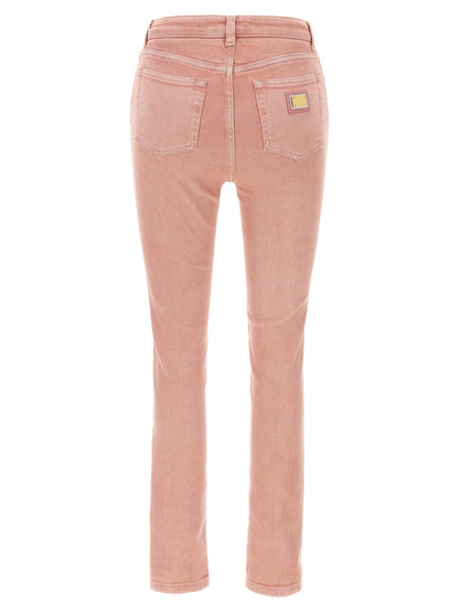 Dolce & Gabbana Mehrfarbige Baumwolljeans mit hoher Taille