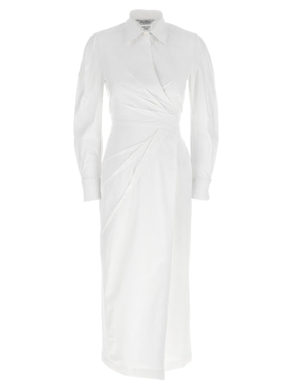 Max Mara Weißes Baumwoll-Maxikleid