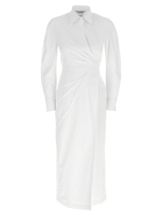 Max Mara Weißes Baumwoll-Maxikleid