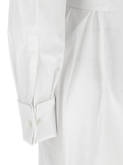 Max Mara Weißes Baumwoll-Maxikleid