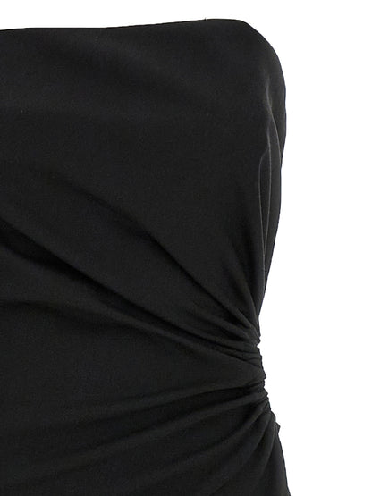 Max Mara Langes Kleid aus schwarzer Schurwolle