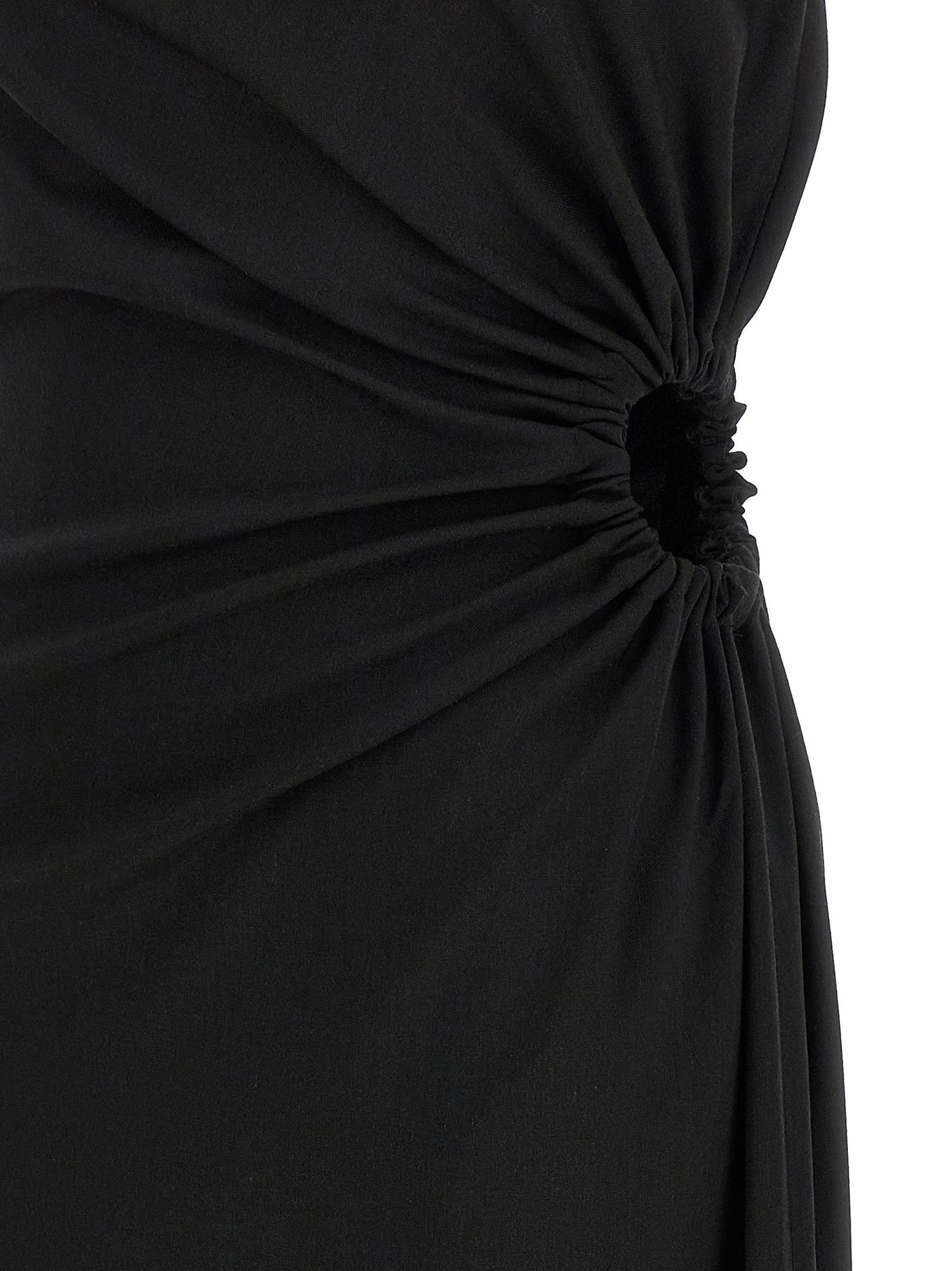 Max Mara Langes Kleid aus schwarzer Schurwolle