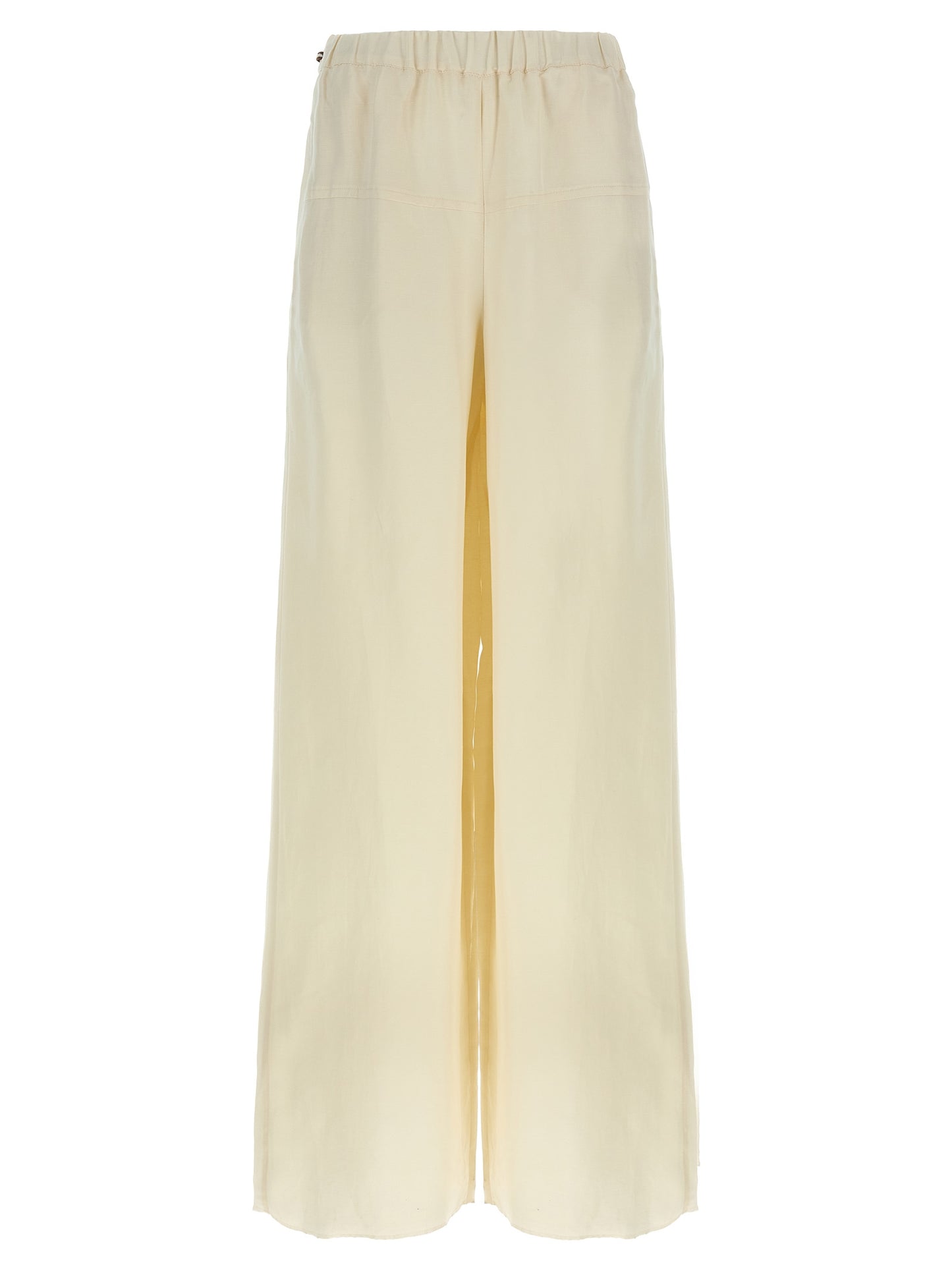 Max Mara Weiße Leinen-Freizeithose