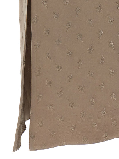 Fendi Graues Seiden-Midikleid