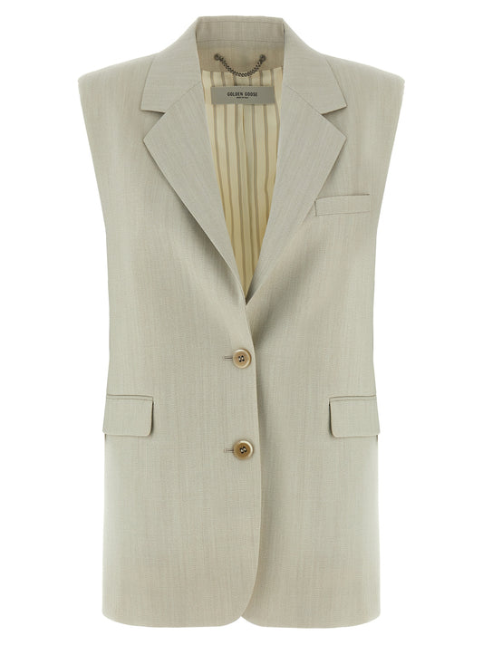Golden Goose Beige Virgin Wool Weste