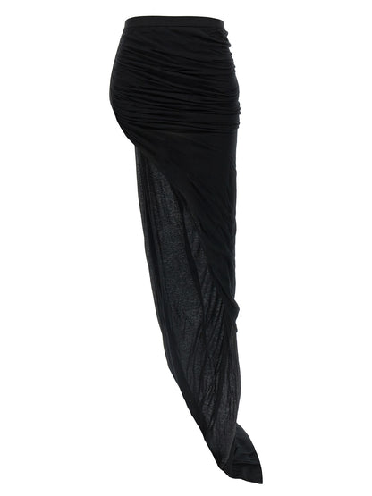 Rick Owens Schwarzer Baumwoll-Minirock