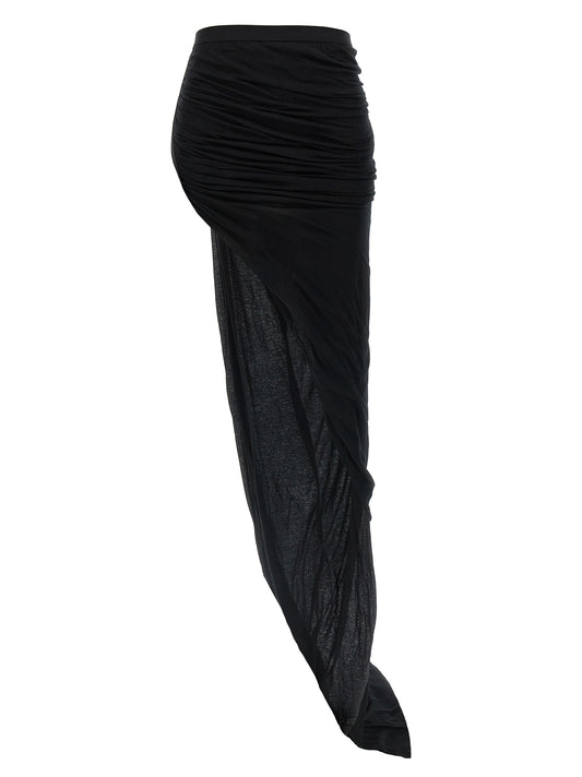 Rick Owens Black Women's Wool Skirt