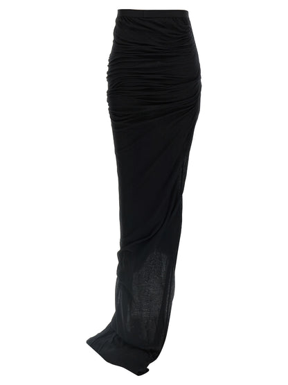 Rick Owens Schwarzer Baumwoll-Minirock