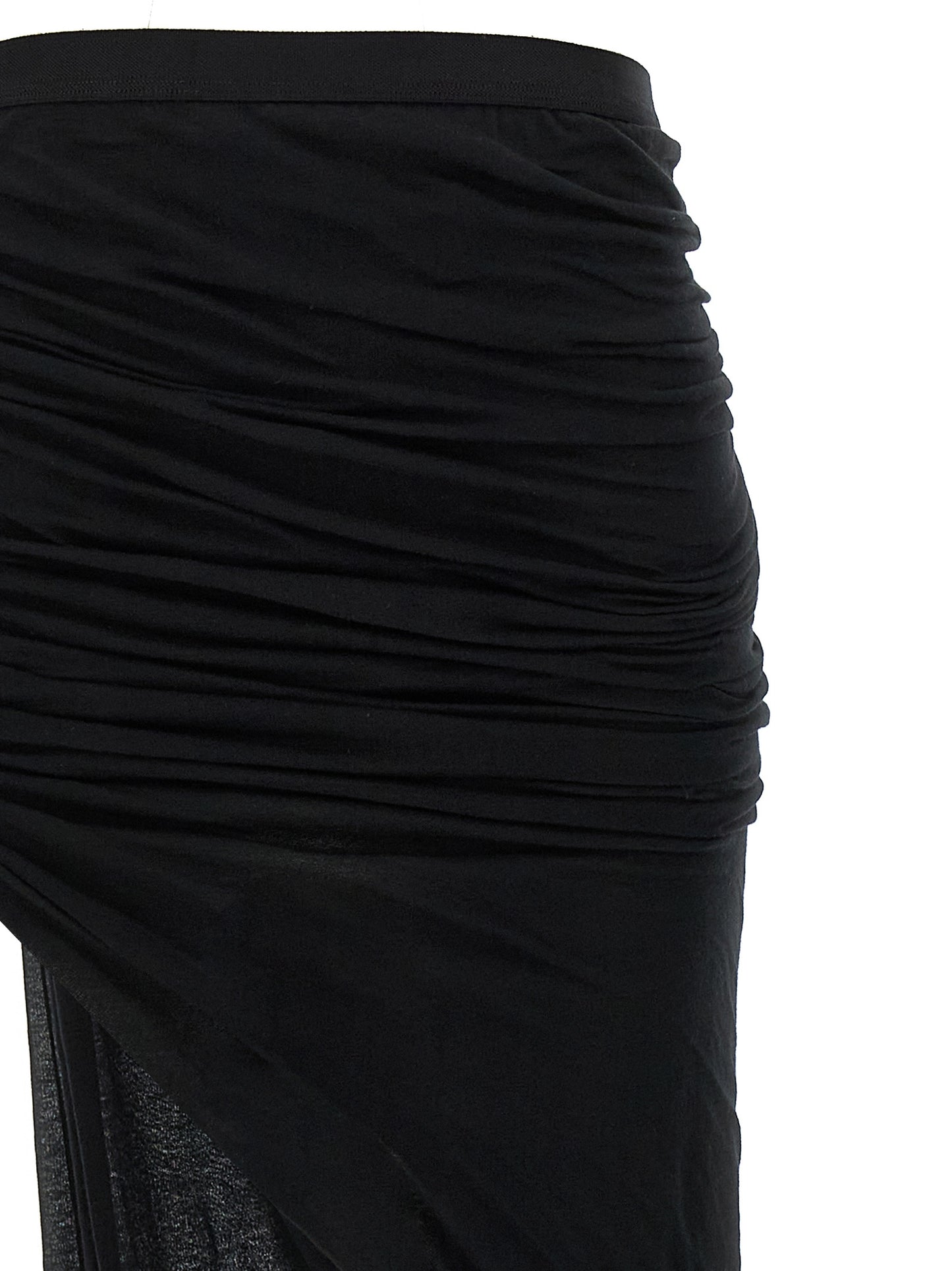 Rick Owens Schwarzer Baumwoll-Minirock