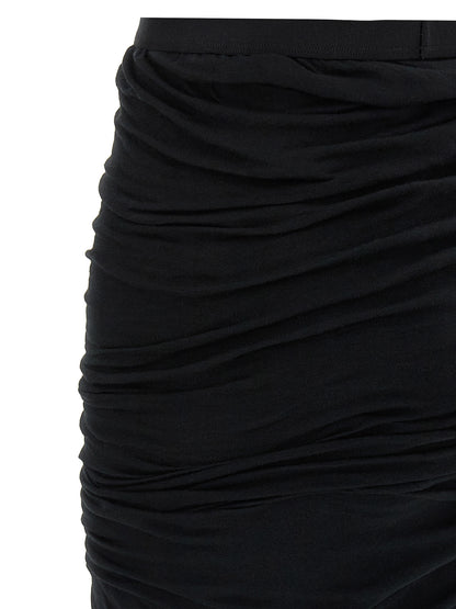 Rick Owens Schwarzer Baumwoll-Minirock