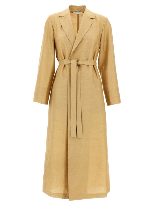 Max Mara Beiger Mantel aus Fluorofaser