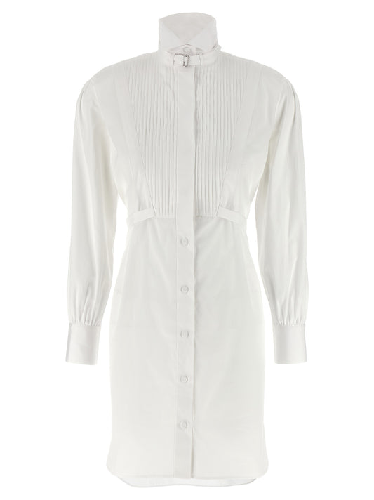 Alexander McQueen Weißes Baumwoll-Midikleid