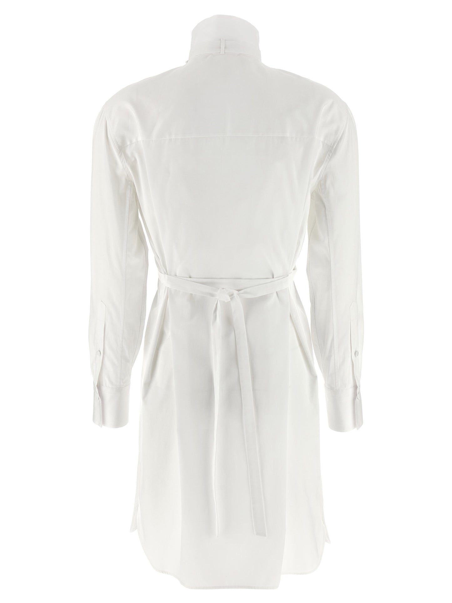 Alexander McQueen Weißes Baumwoll-Midikleid