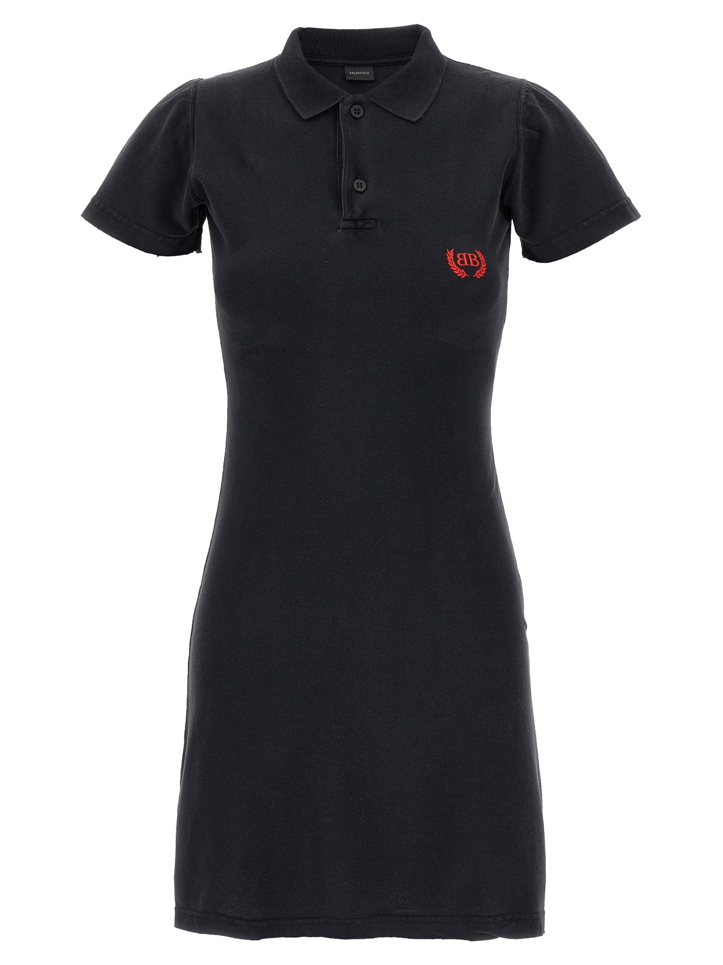 Balenciaga Schwarzes kurzes Baumwollkleid