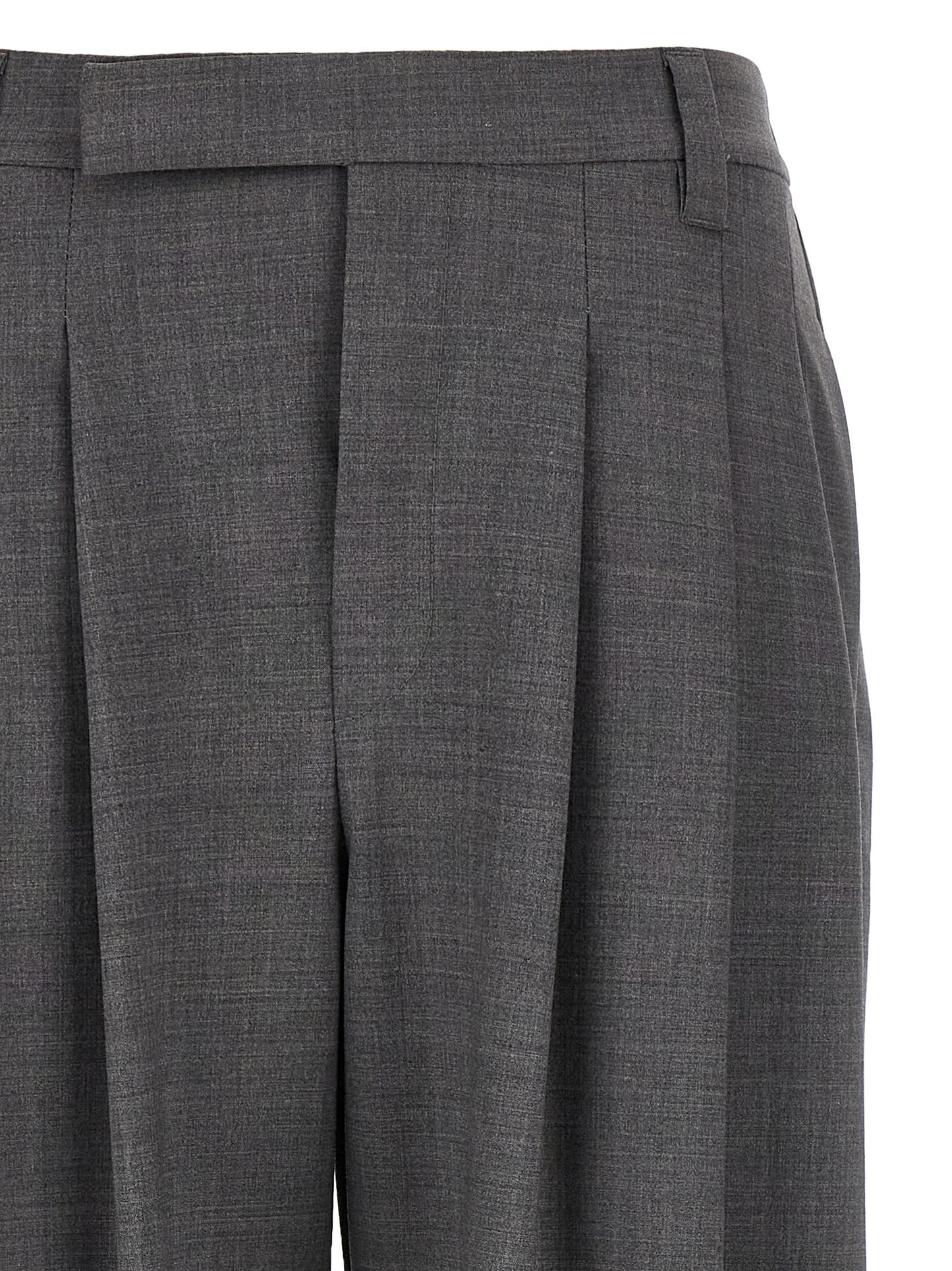Brunello Cucinelli Graue Hose aus reiner Schurwolle