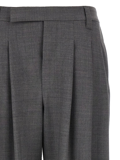 Brunello Cucinelli Graue Hose aus reiner Schurwolle