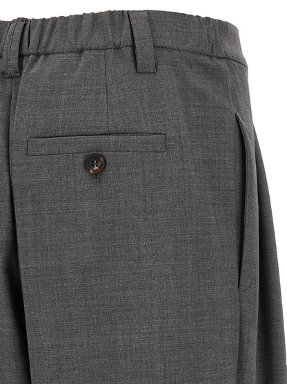 Brunello Cucinelli Graue Hose aus reiner Schurwolle