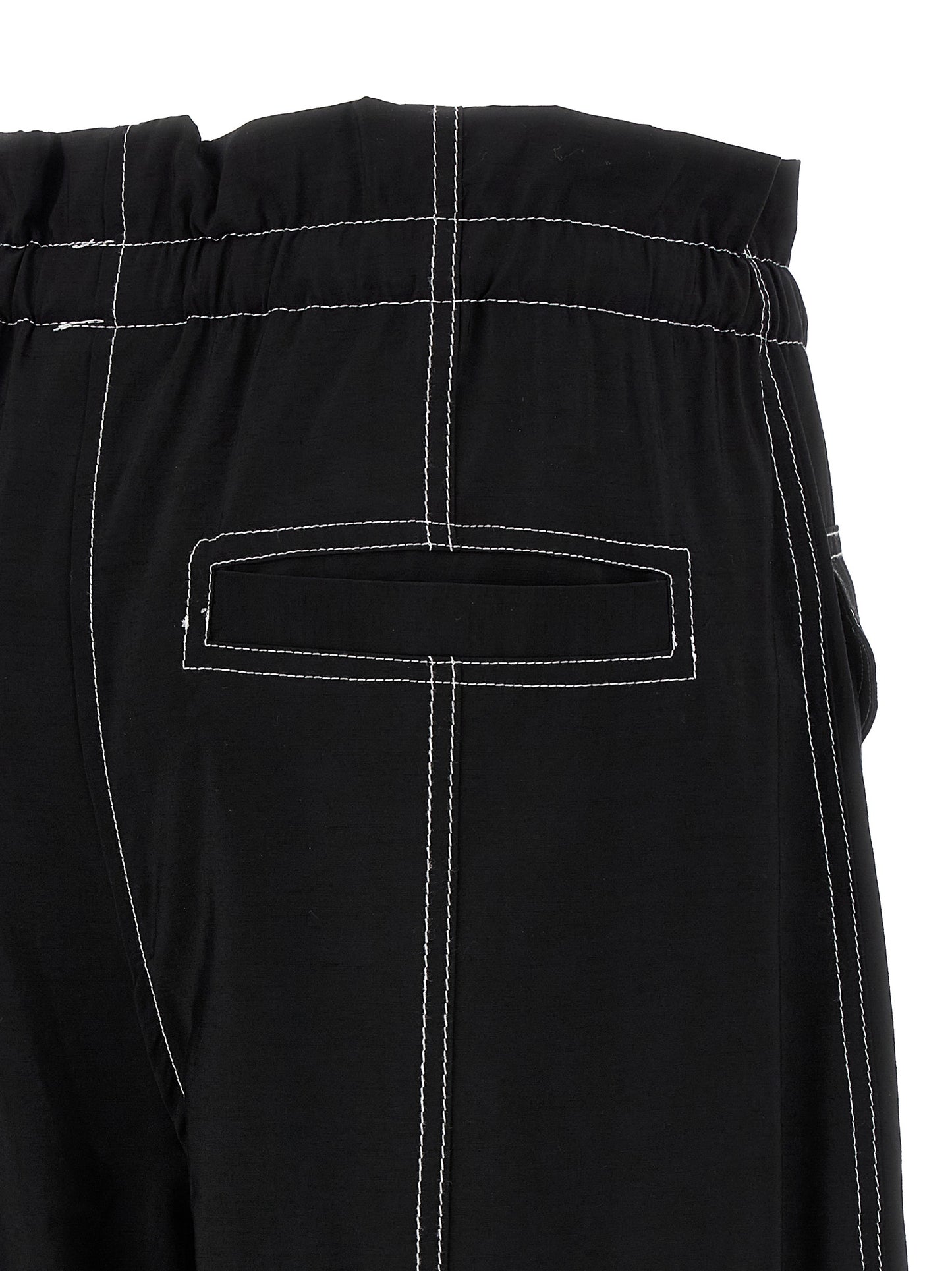 Ganni Schwarze Freizeithose aus Viskose