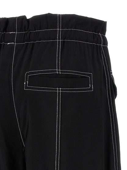 Ganni Schwarze Freizeithose aus Viskose